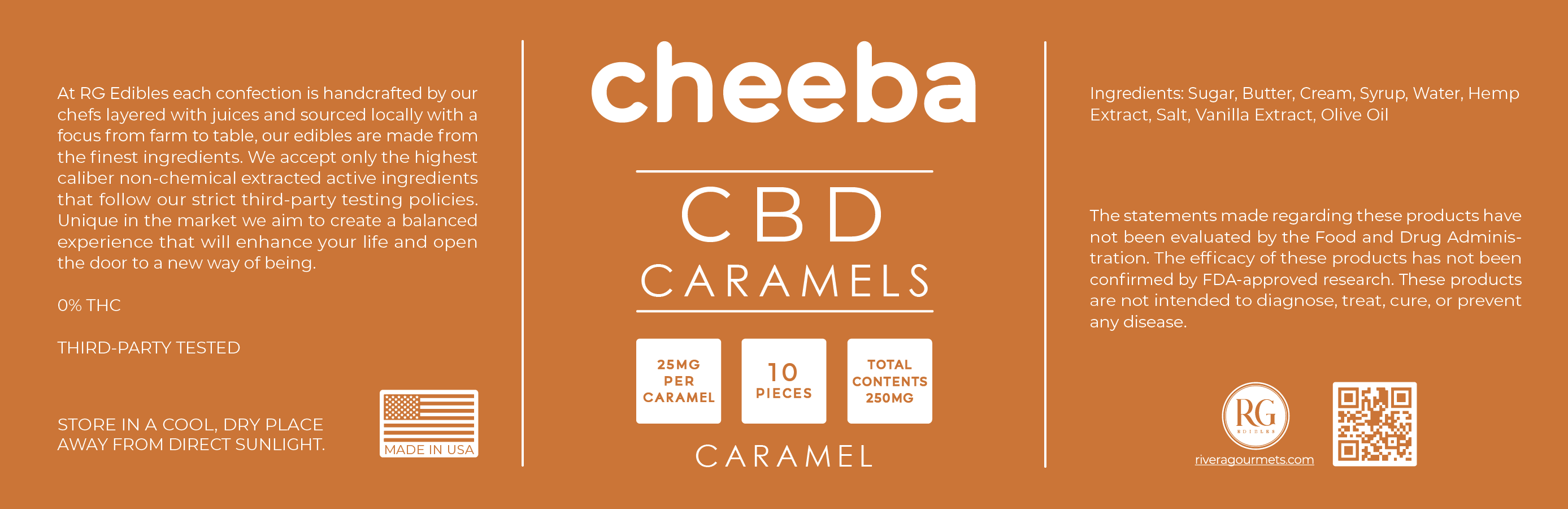 Cheeba 25mg CBD Caramels