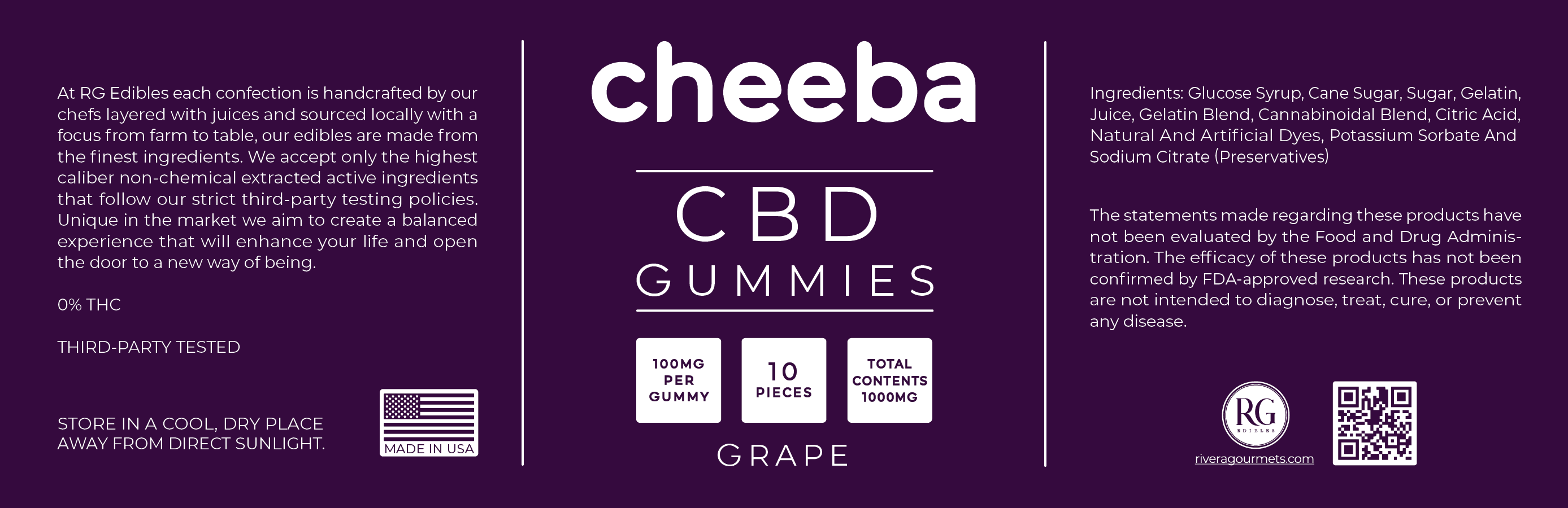 Cheeba 100mg Grape Gummies