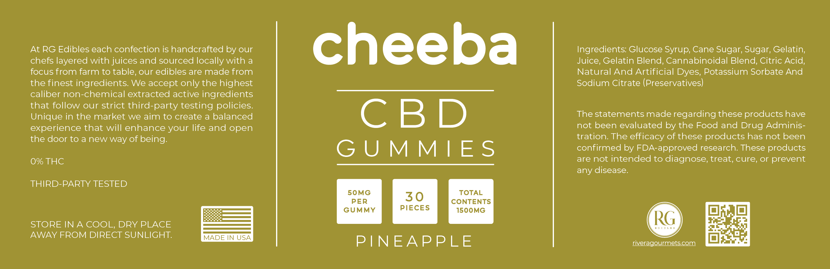 Cheeba 50mg Pineapple Gummies - Image 2