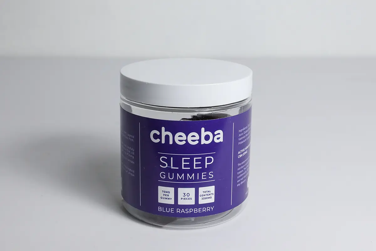 Cheeba 75mg Blue Raspberry Sleep Gummies 30 Count Container